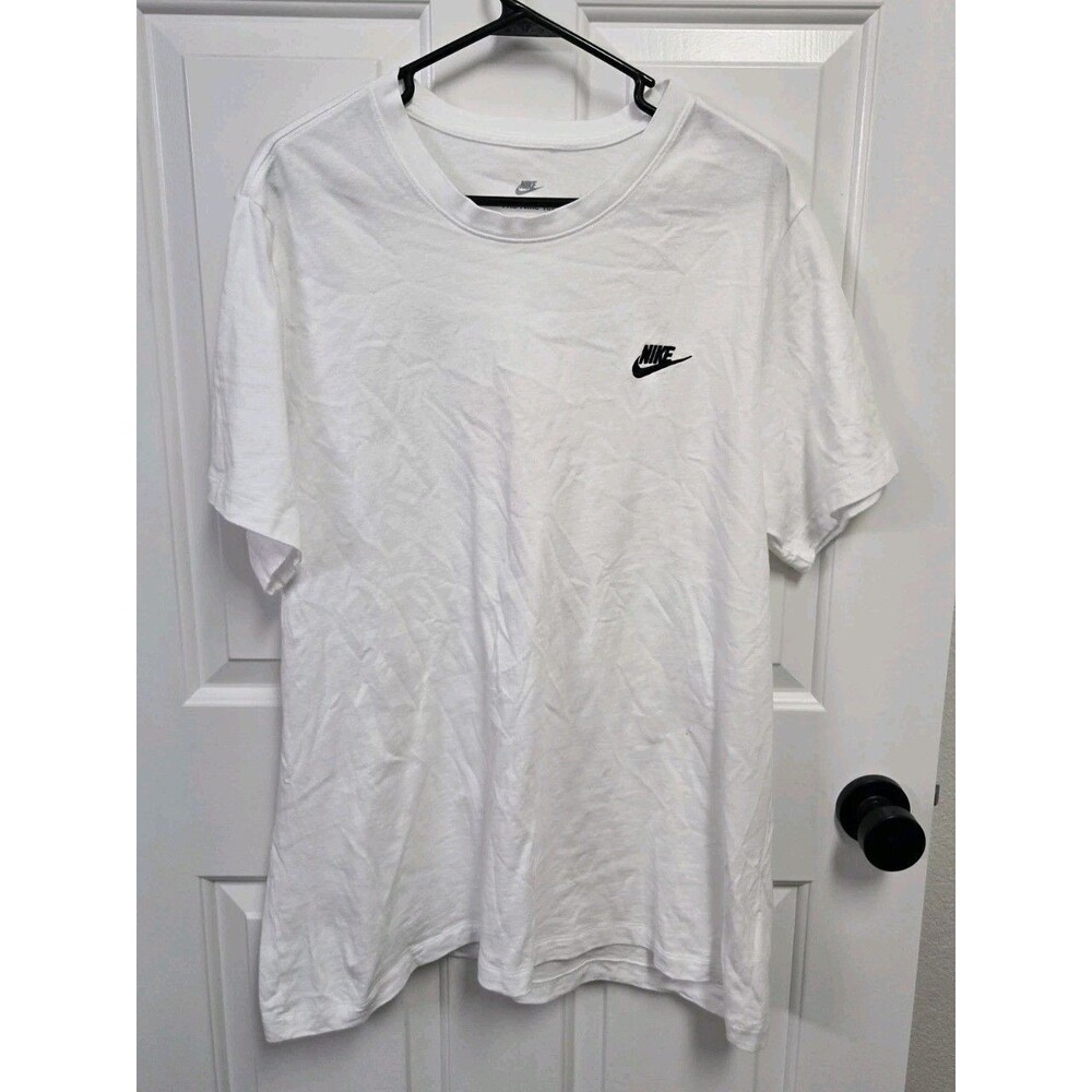 Nike Mens Sportswear Embroidered Futura Logo T-Shirt White AR4997-101 XL
